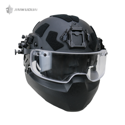 JWD-Full protection bulletproof helmet combination (helmet + goggles + jaw guard) American standard IIIA grade protection PE material