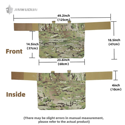 NIJ-IIIA tactical bulletproof skirt laser cutting multifunctional MOLLE