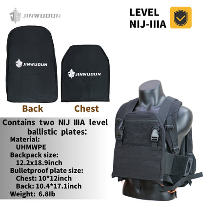 NIJ IIIA Bulletproof Backpack: Transforms into Tactical Vest in 3 Seconds, Made with Durable Cordura Material