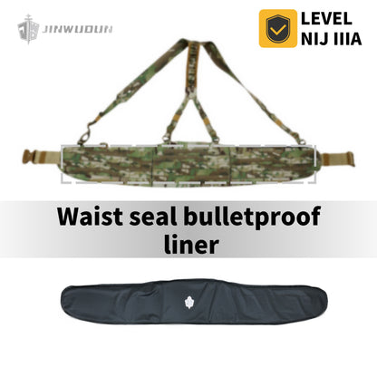 Tactical waist belt bulletproof liner, US standard IIIA/GA3 level protection soft UHMWPE material