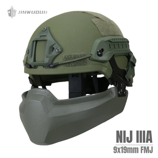 MICH2000 Bulletproof Kit - Helmet + Ballistic Mandible-NIJ IIIA 9*19MM