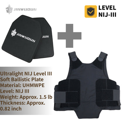 Concealed Lightweight Tactical Bulletproof Vest (US Standard IIIA)