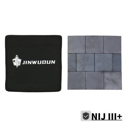 NIJ III+ 6" x 6" Bulletproof Plate Waist Ballistic Insert-Silicon Carbide Ceramics