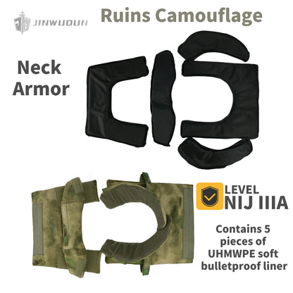 Tactical vest Body Armor Accessory Kit - NIJ IIIA Bulletproof Shoulder, Neck, Thigh, Groin, and Abdomen Protection