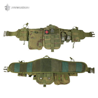 Tactical girdle/belt - equipped with adjustable straps-8 pockets-MOLLE system