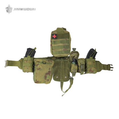 Tactical girdle/belt - equipped with adjustable straps-8 pockets-MOLLE system