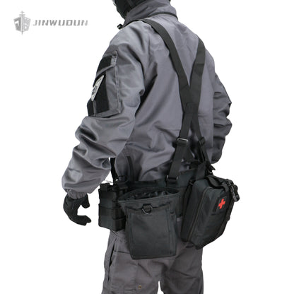 Tactical girdle/belt - equipped with adjustable straps-8 pockets-MOLLE system