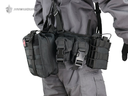 Tactical girdle/belt - equipped with adjustable straps-8 pockets-MOLLE system