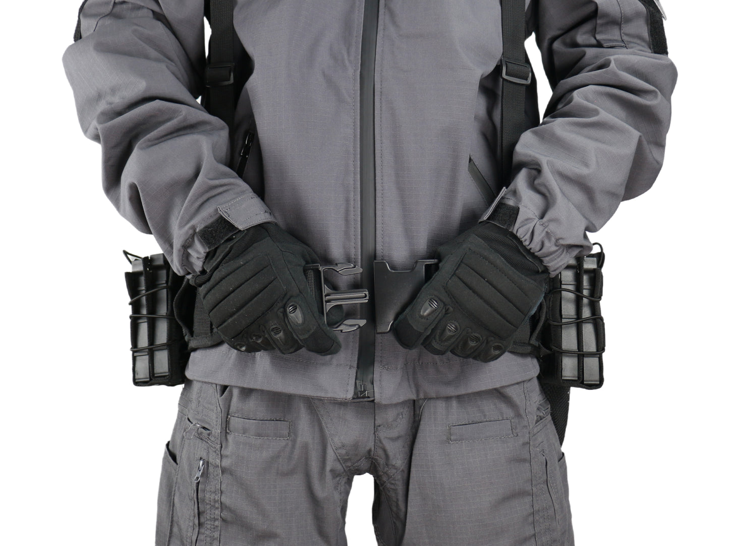 Tactical girdle/belt - equipped with adjustable straps-8 pockets-MOLLE system