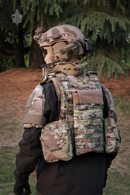 Fully protective tactical body armor - US NIJ standard level IV , modular and detachable