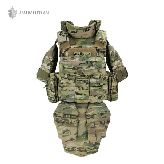 Fully protective tactical body armor - US NIJ standard level IV , modular and detachable