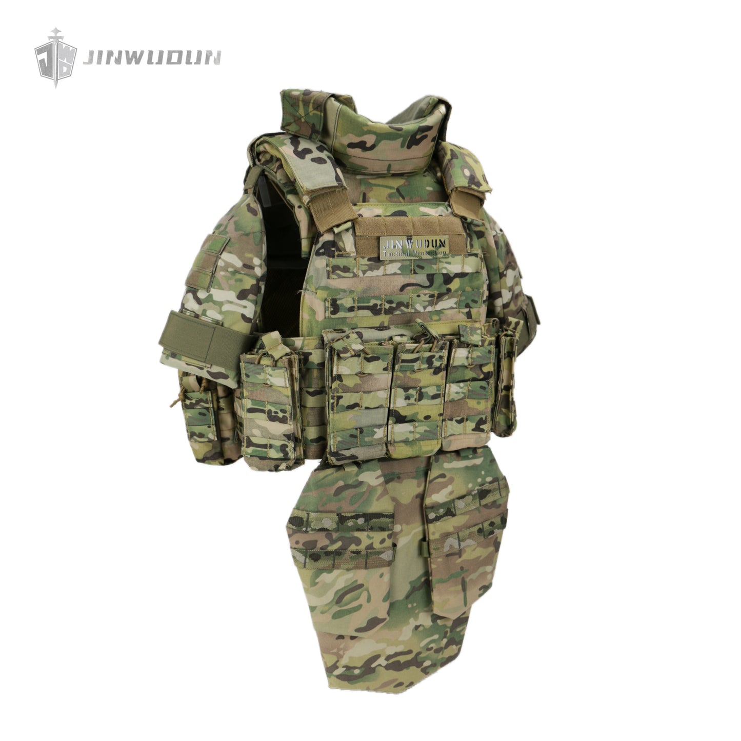 Fully protective tactical body armor - US NIJ standard level IV , modular and detachable