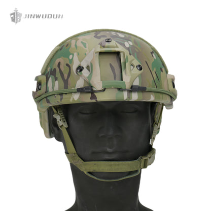 High cut Tactical Bulletproof Helmet MultiCam Color-US Standard Level IIIA+