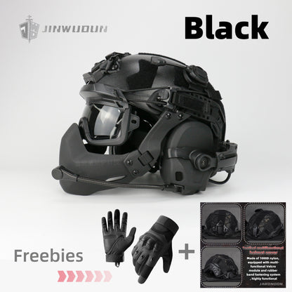 Tactical Helmet Set-7-piece ABS Riot Helmet Anti-collision/anti-impact