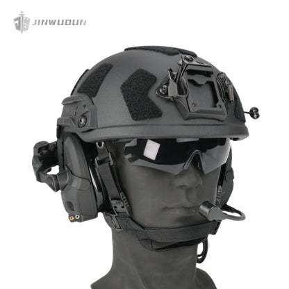 Level IIIA+ High Cut Bulletproof Helmet, 6-Piece Set，Tactical headsets, headlamps, goggles, etc.