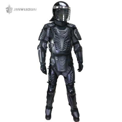 Full set of modular protective openwork oversized riot suit, black riot safety protective equipment