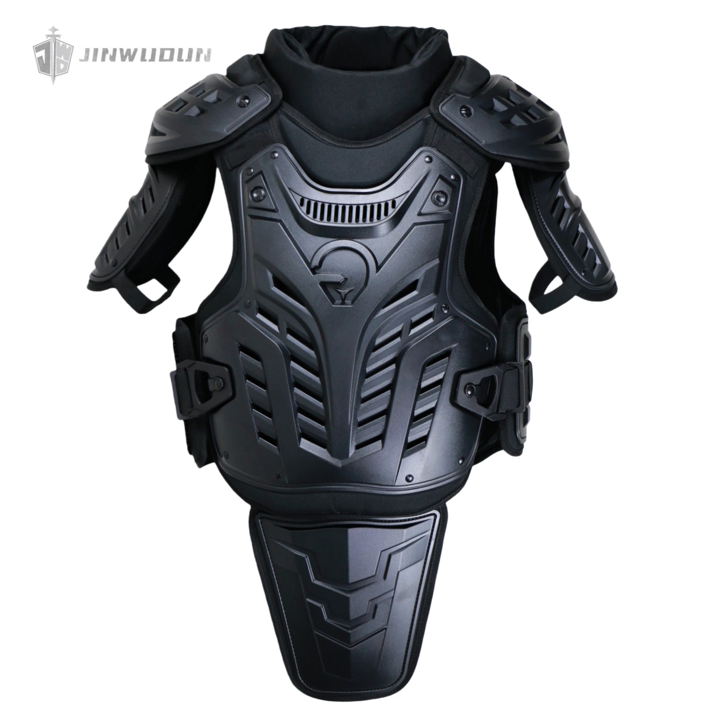 Full set of modular protective openwork oversized riot suit, black riot safety protective equipment