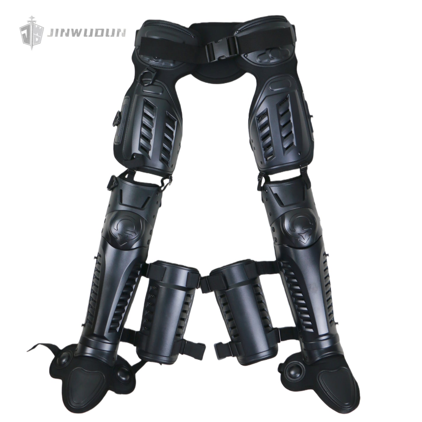 Full set of modular protective openwork oversized riot suit, black riot safety protective equipment