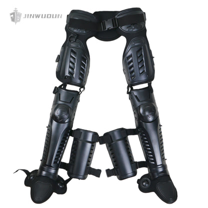 Full set of modular protective openwork oversized riot suit, black riot safety protective equipment