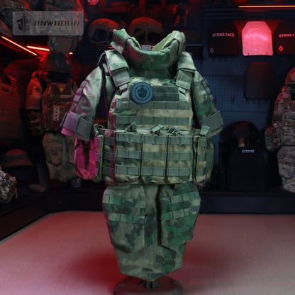 Fully protective tactical body armor - US NIJ standard level IV , modular and detachable