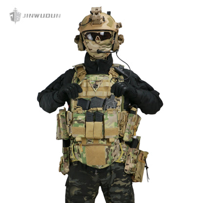 NIJ IV 6094 Tactical vest body armor/quick release system-MultiCam