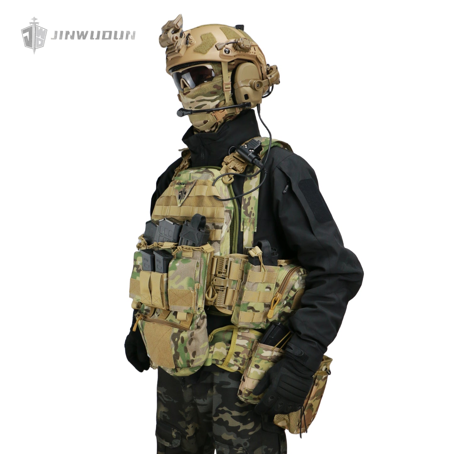 NIJ IV 6094 Tactical vest body armor/quick release system-MultiCam