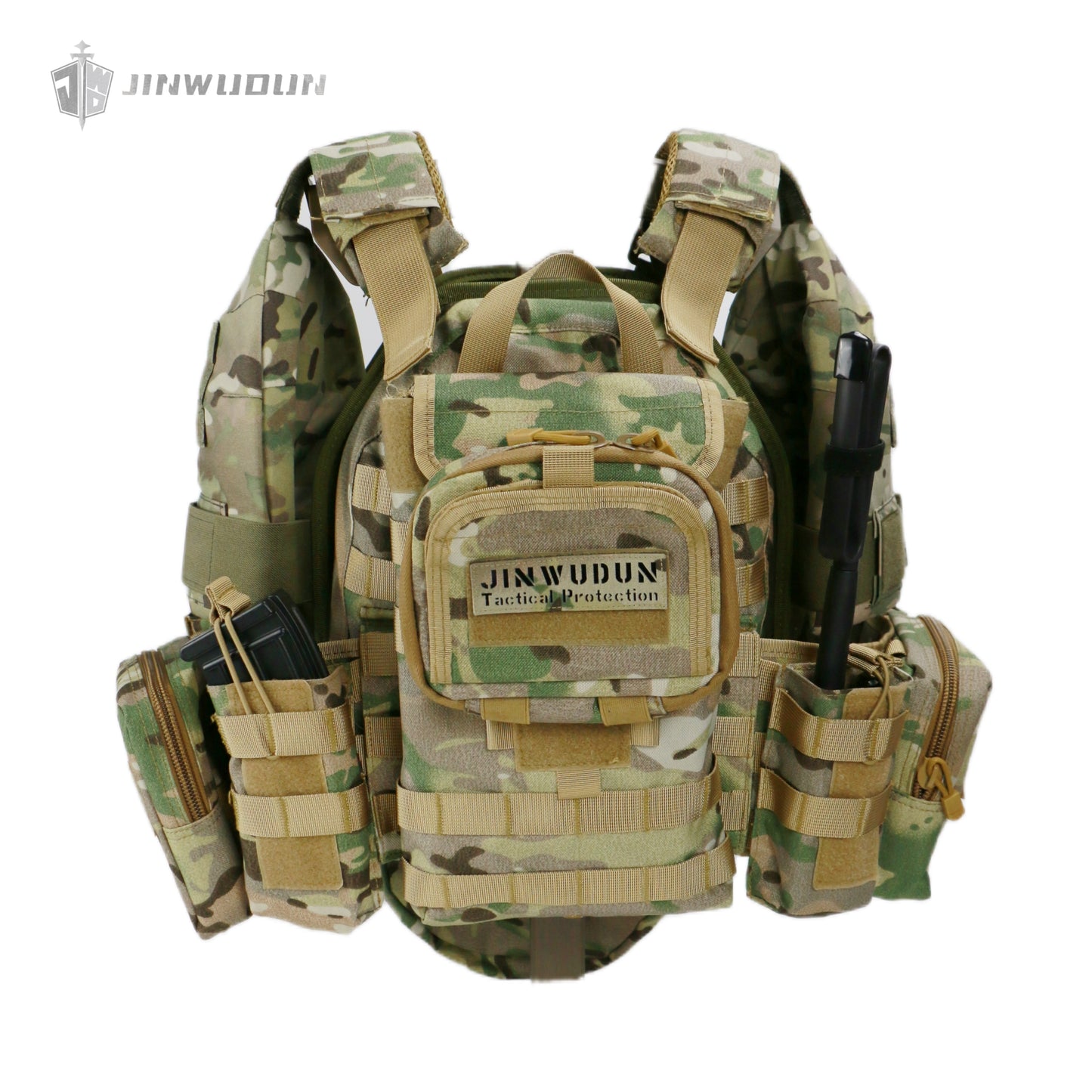 NIJ IV 6094 Tactical vest body armor/quick release system-MultiCam