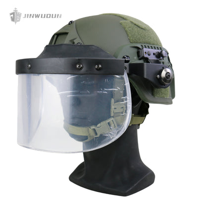 NIJ IIIA level bulletproof face shield with waterproof silicone layer, universal tactical equipment bulletproof face shield