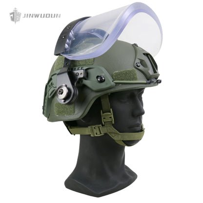 NIJ IIIA level bulletproof face shield with waterproof silicone layer, universal tactical equipment bulletproof face shield