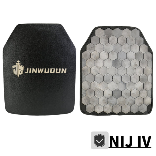 Multi-Curve Bulletproof Plate Level IV, Ceramic Composite, Polyurea Coating, 10x12 Inches