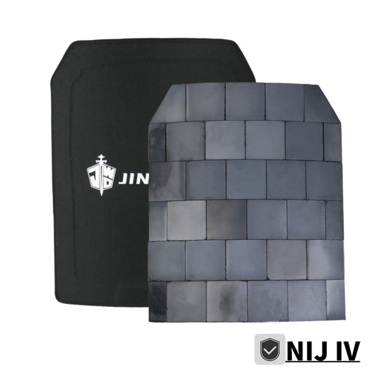 Level IV Ballistic Plate-plus | 11x13.8 Inch Silicon Carbide Ceramic + PE Material | 98% Full Coverage