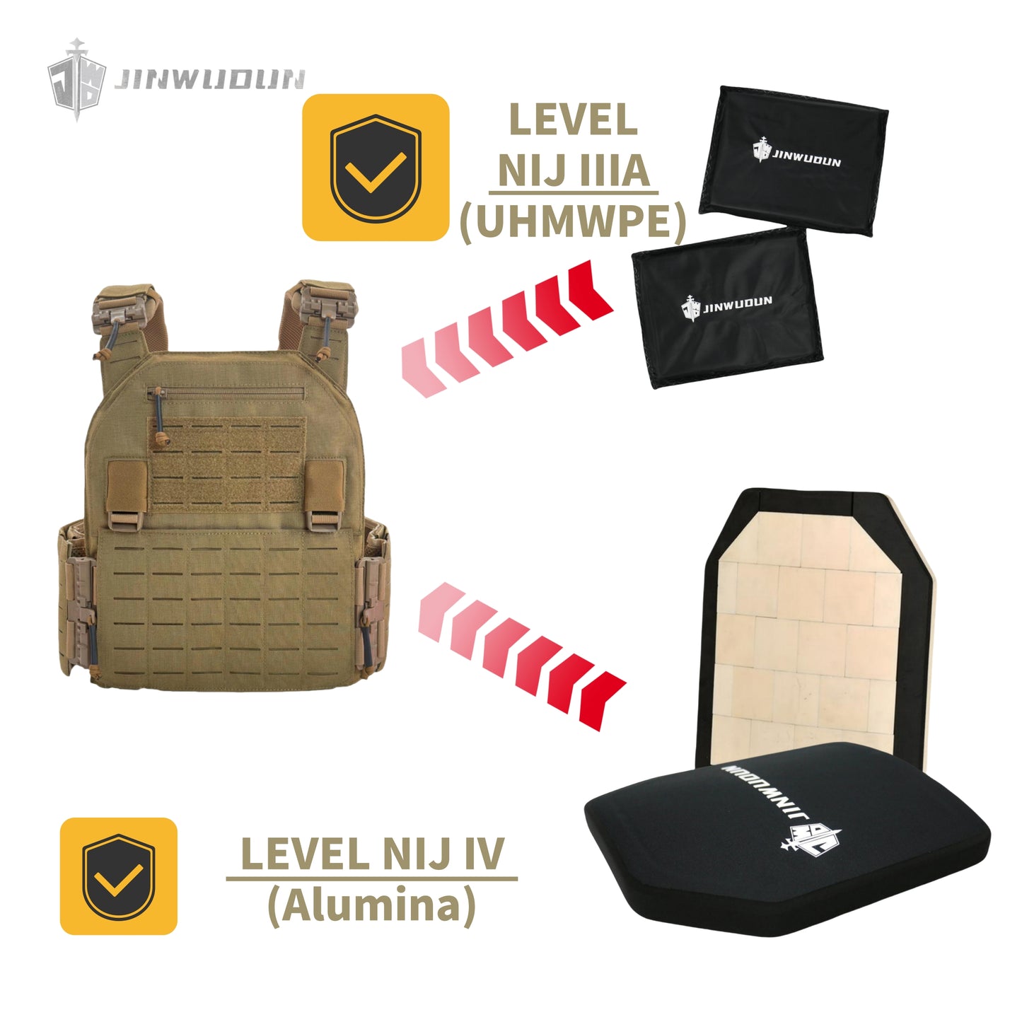 JWD0818 Tactical vest/bulletproof vest-Laser Cut Lightweight Military Vest