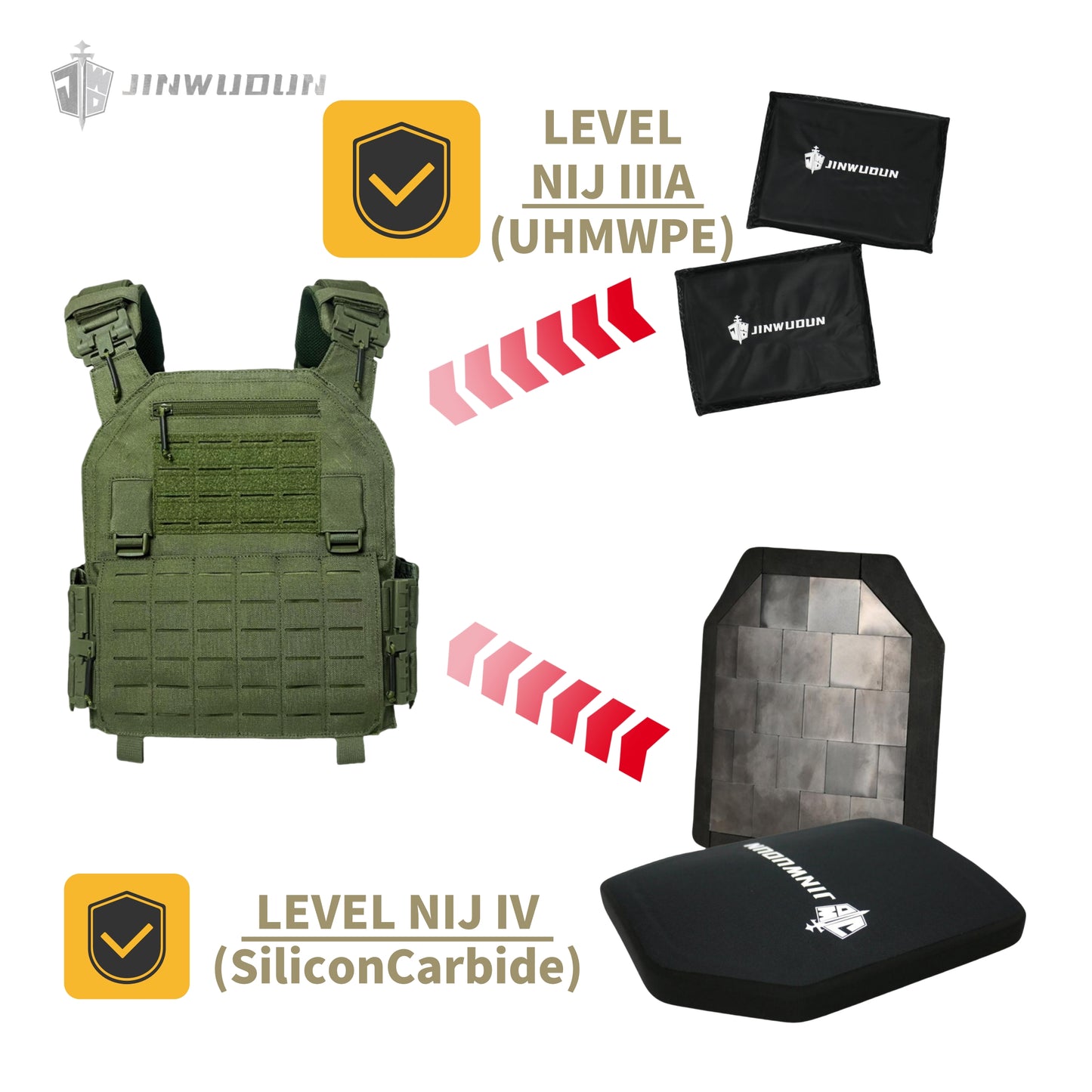 JWD0818 Tactical vest/bulletproof vest-Laser Cut Lightweight Military Vest