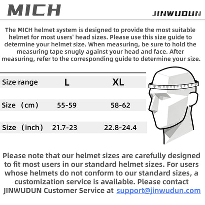 APA-05LT-MICH Full Protection Bulletproof Helmet Kit: Bulletproof Helmet + Jaw Protector + Goggles - NIJ IIIA Protection, 9x19mm Bullet.