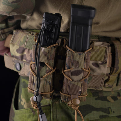 Tiger short double quick-draw function bag Molle mount adaptable tactical waist vest