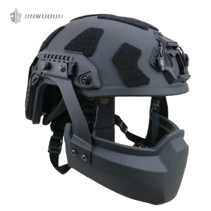 JWD-NIJ IIIA bulletproof jaw guard FAST helmet dedicated bulletproof mask can be removed
