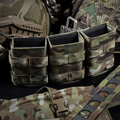 FAST AK Triple 7.62 Magazine Pouch (Medium) Multi-Function Quick-Draw Holster Tactical Soft Bullet Accessory