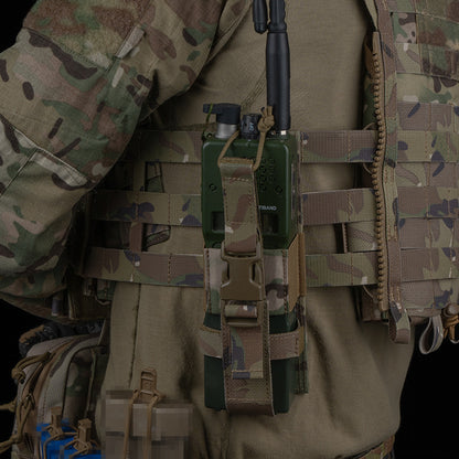 R-style radio side bag tactical vest expansion storage bag Velcro mount left and right interchangeable
