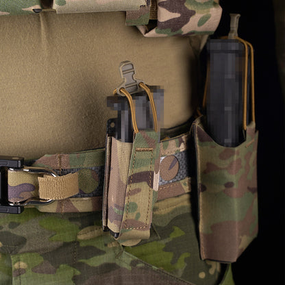 Single elastic functional bag 9mm magazine pouch flashlight holster Molle vest accessory bag