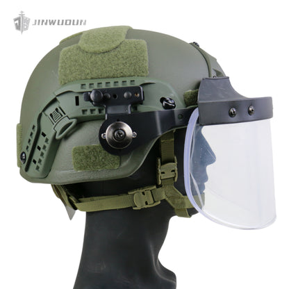 NIJ IIIA level bulletproof face shield with waterproof silicone layer, universal tactical equipment bulletproof face shield