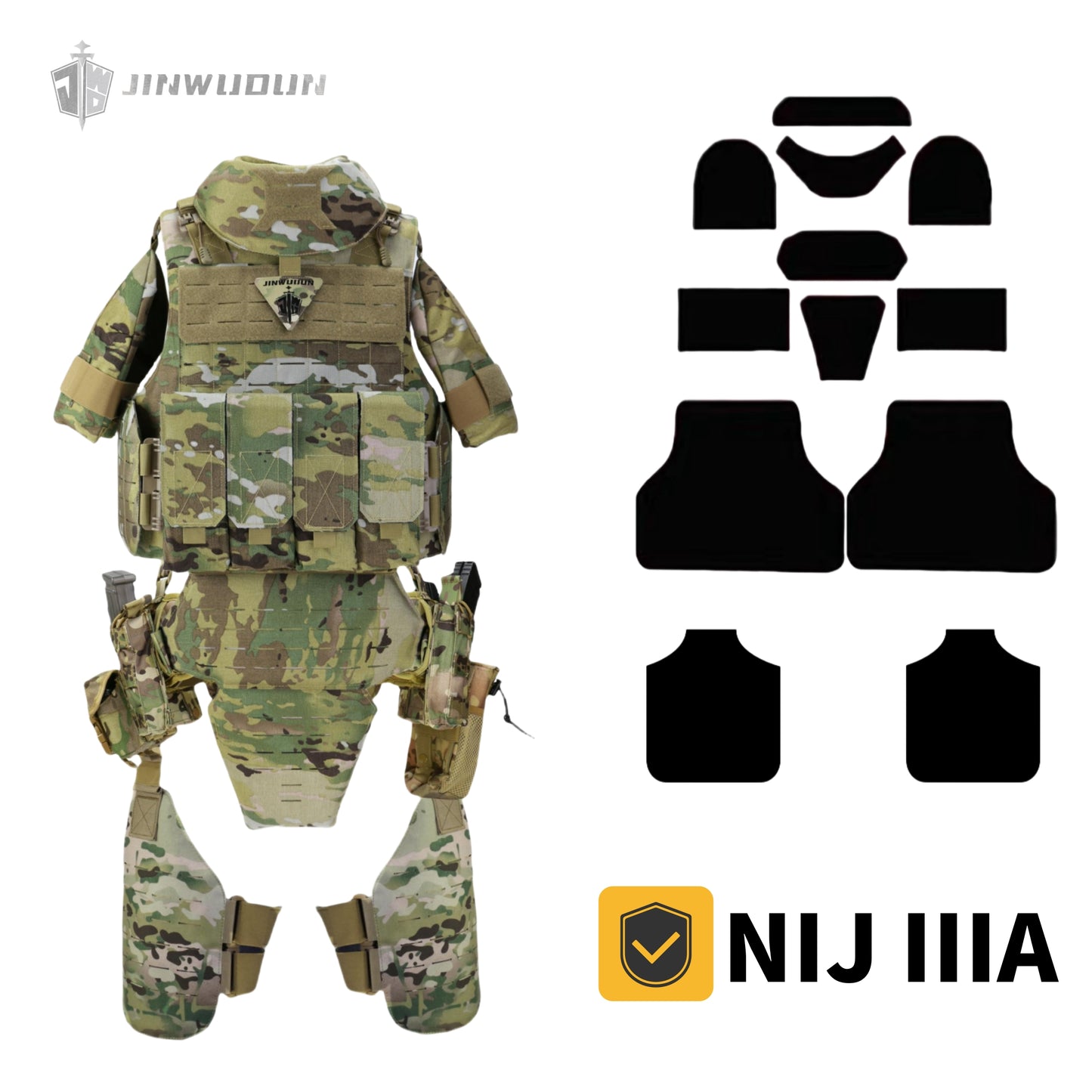 "BISON"Level IIIA/IV-Full protection bulletproof vest-Military Tactical Vest