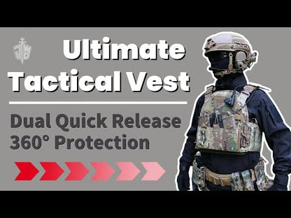 JWD-0719Multi-Function Military Tactical Vest with Fast-Release System - Ideal for Airsoft and Law Enforcement